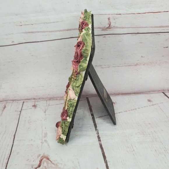 Porcelain Floral Embossed Hand Painted Picture Frame - Picture 8 of 8